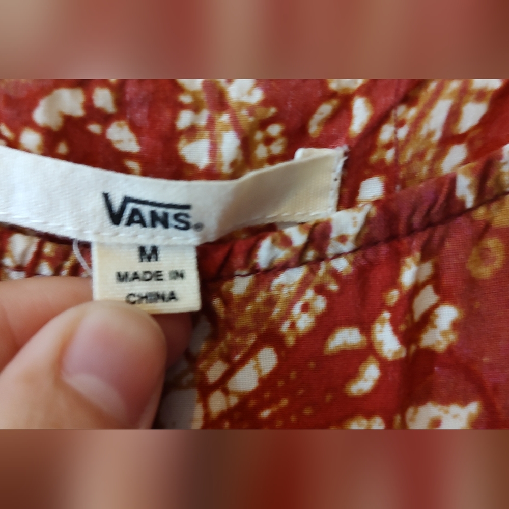 Vans Mandala Print Dress, Size Medium M, Orange White - Picture 8 of 11